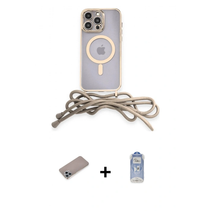MARSİLYAN™- iPhone 12 Pro Max Kılıf Eksen Özel Seri - Siyah Joko Magic 5D Cam + Shine Kamera Lens Koruma Cam - SABE