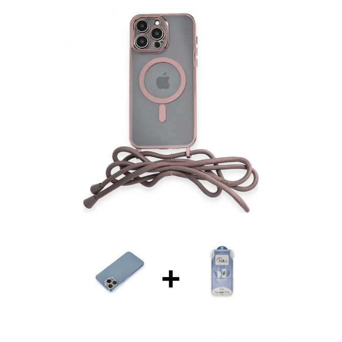 MARSİLYAN™- iPhone 12 Pro Max Kılıf Eksen Özel Seri - Siyah Joko Magic 5D Cam + Shine Kamera Lens Koruma Cam - GI