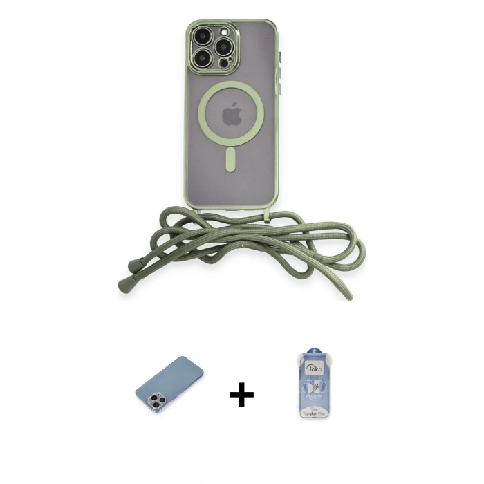 MARSİLYAN™- iPhone 12 Pro Max Kılıf Eksen Özel Seri - Siyah Joko Magic 5D Cam + Shine Kamera Lens Koruma Cam - GI
