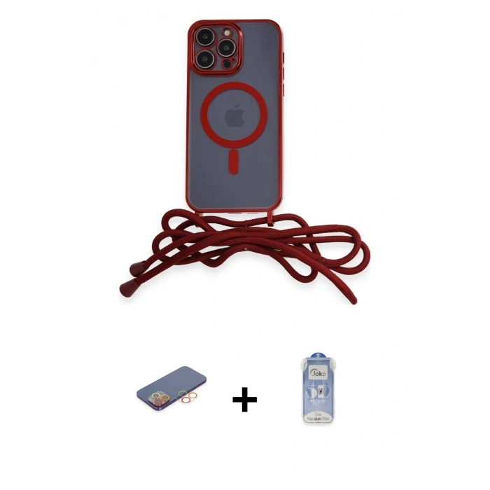 MARSİLYAN™- iPhone 12 Pro Max Kılıf Eksen Özel Seri - Siyah Joko Magic 5D Cam + Turuncu Renkli Kamera Lens Koruma Cam