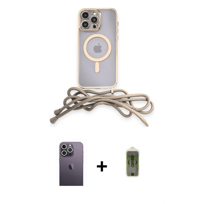 MARSİLYAN™- iPhone 12 Pro Max Kılıf Eksen Özel Seri - Siyah Joko Magic 5D Hayalet Cam + Neon Fosforlu Kamera Lens - BZ