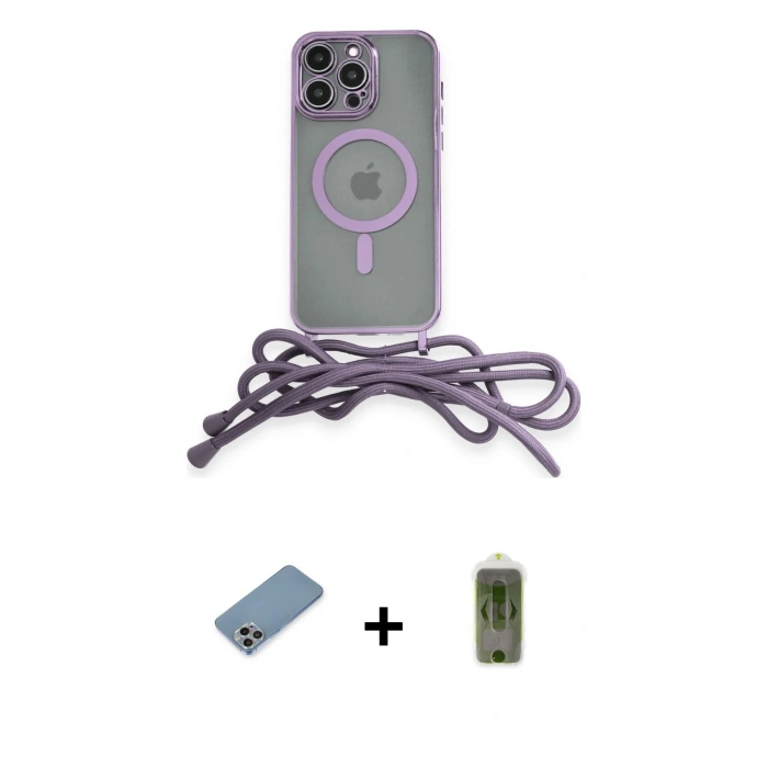MARSİLYAN™- iPhone 12 Pro Max Kılıf Eksen Özel Seri - Siyah Joko Magic 5D Hayalet Cam + Shine Kamera Lens Koruma Cam - GI