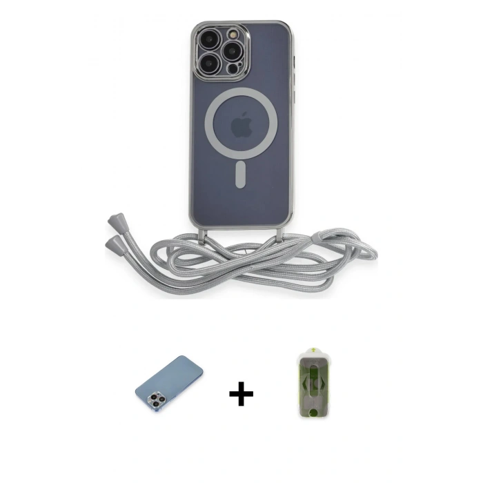 MARSİLYAN™- iPhone 12 Pro Max Kılıf Eksen Özel Seri - Siyah Joko Magic 5D Hayalet Cam + Shine Kamera Lens Koruma Cam - GI