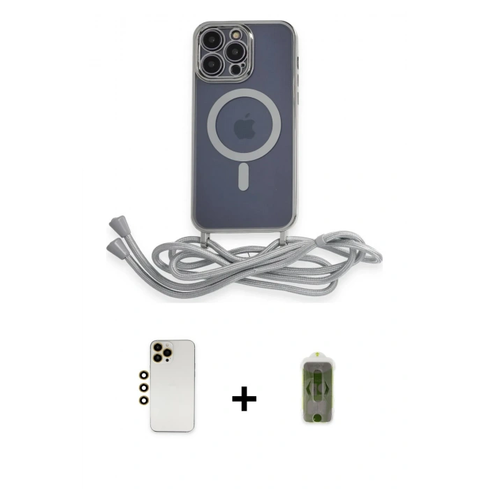 MARSİLYAN™- iPhone 12 Pro Max Kılıf Eksen Özel Seri - Siyah Joko Magic 5D Hayalet Cam + Gold Shine Kamera Lens