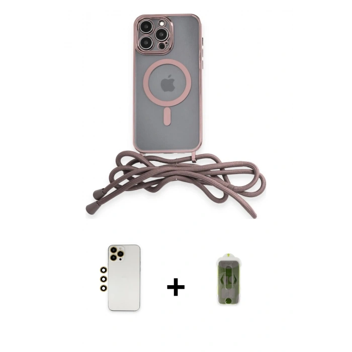 MARSİLYAN™- iPhone 12 Pro Max Kılıf Eksen Özel Seri - Siyah Joko Magic 5D Hayalet Cam + Gold Shine Kamera Lens