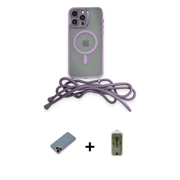 MARSİLYAN™- iPhone 12 Pro Max Kılıf Eksen Özel Seri - Siyah Joko Magic 5D Hayalet Cam + Metal Kamera Lens Koruma Cam - KI