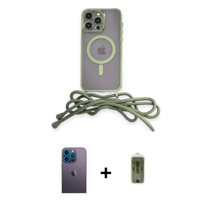 MARSİLYAN™- iPhone 12 Pro Max Kılıf Eksen Özel Seri - Siyah Joko Magic 5D Hayalet Cam + Mavi Neon Fosforlu Kamera Lens
