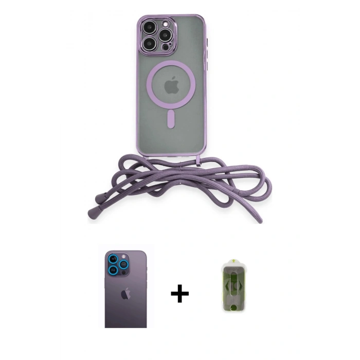 MARSİLYAN™- iPhone 12 Pro Max Kılıf Eksen Özel Seri - Siyah Joko Magic 5D Hayalet Cam + Mavi Neon Fosforlu Kamera Lens