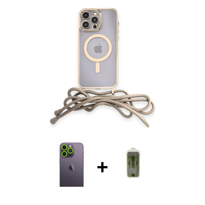MARSİLYAN™- iPhone 12 Pro Max Kılıf Eksen Özel Seri - Siyah Joko Magic 5D Hayalet Cam + Neon Fosforlu Kamera Lens - YL
