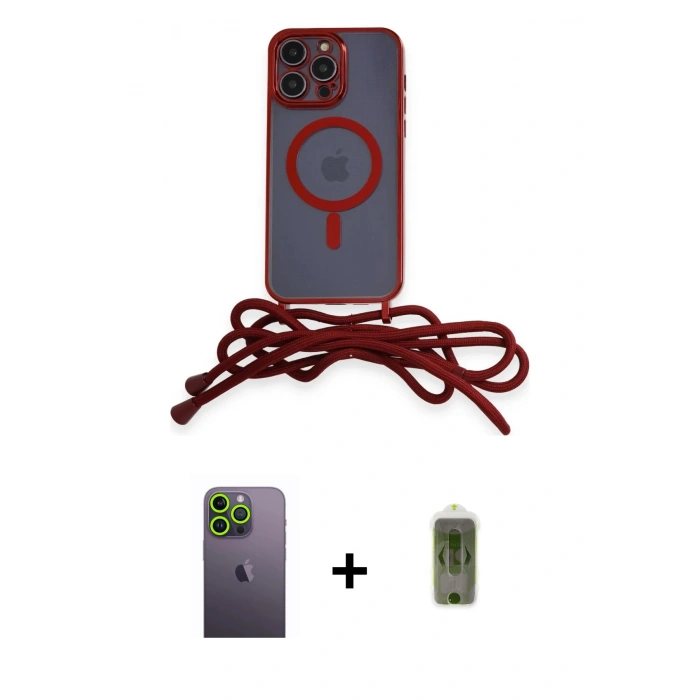 MARSİLYAN™- iPhone 12 Pro Max Kılıf Eksen Özel Seri - Siyah Joko Magic 5D Hayalet Cam + Neon Fosforlu Kamera Lens - YL