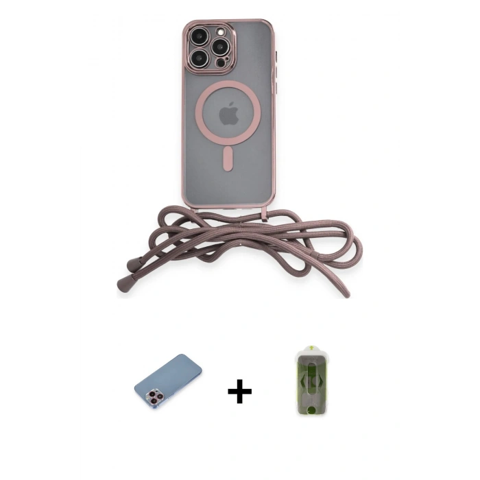 MARSİLYAN™- iPhone 12 Pro Max Kılıf Eksen Özel Seri - Siyah Joko Magic 5D Hayalet Cam + Shine Kamera Lens Koruma Cam - PE