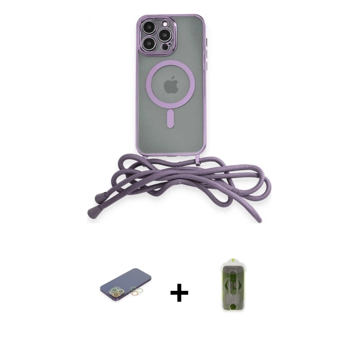 MARSİLYAN™- iPhone 12 Pro Max Kılıf Eksen Özel Seri - Siyah Joko Magic 5D Hayalet Cam + Renkli Kamera Lens Koruma Cam - SI