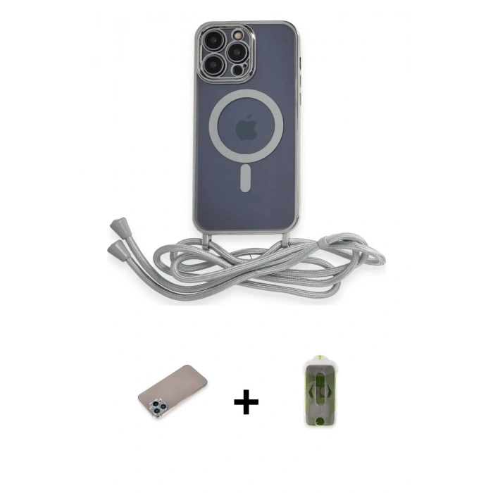 MARSİLYAN™- iPhone 12 Pro Max Kılıf Eksen Özel Seri - Siyah Joko Magic 5D Hayalet Cam + Shine Kamera Lens Koruma Cam - SABE