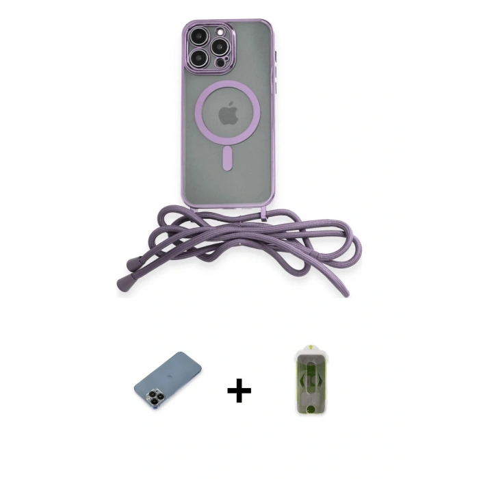MARSİLYAN™- iPhone 12 Pro Max Kılıf Eksen Özel Seri - Siyah Joko Magic 5D Hayalet Cam + Shine Kamera Lens Koruma Cam - SH