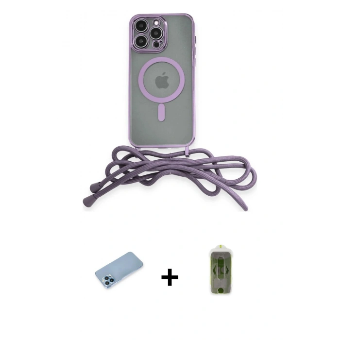 MARSİLYAN™- iPhone 12 Pro Max Kılıf Eksen Özel Seri - Siyah Joko Magic 5D Hayalet Cam + Shine Kamera Lens Koruma Cam - MI