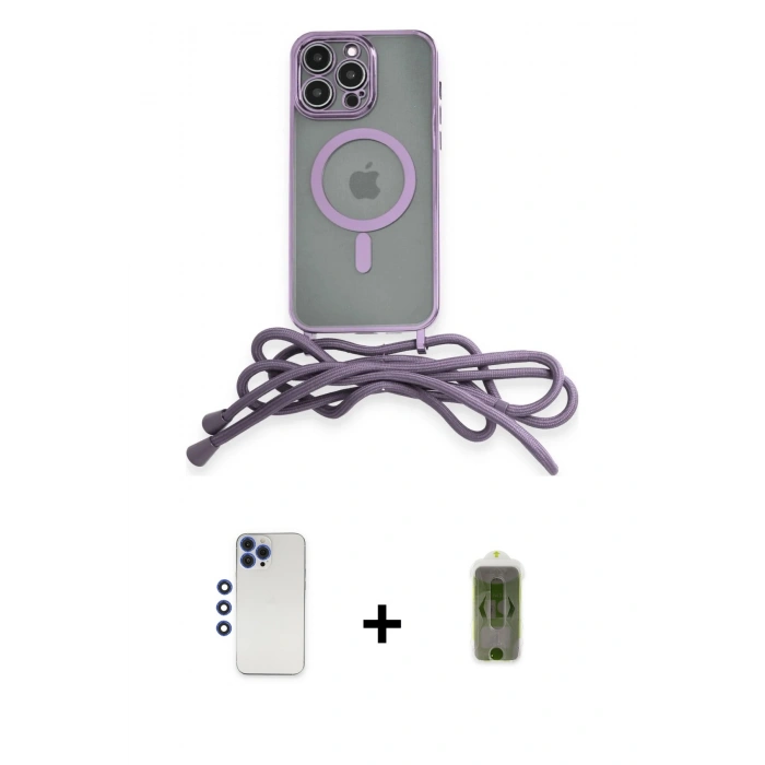 MARSİLYAN™- iPhone 12 Pro Max Kılıf Eksen Özel Seri - Siyah Joko Magic 5D Hayalet Cam + Shine Kamera Lens - LT