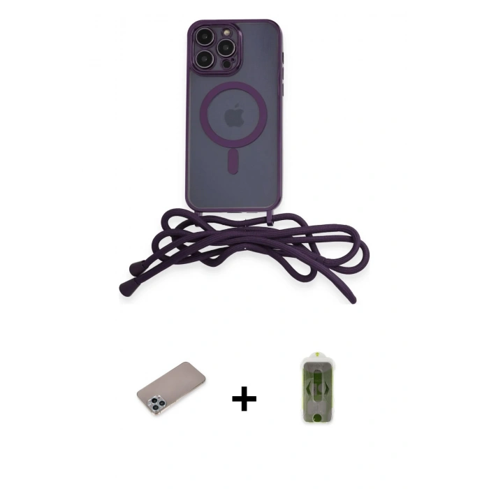 MARSİLYAN™- iPhone 12 Pro Max Kılıf Eksen Özel Seri - Siyah Joko Magic 5D Hayalet Cam + Shine Kamera Lens Koruma Cam - SABE