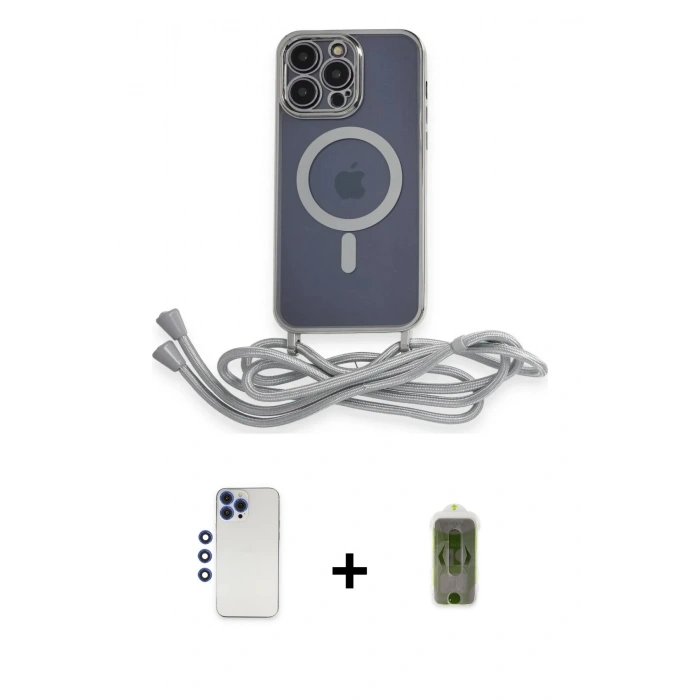 MARSİLYAN™- iPhone 12 Pro Max Kılıf Eksen Özel Seri - Siyah Joko Magic 5D Hayalet Cam + Shine Kamera Lens - LT