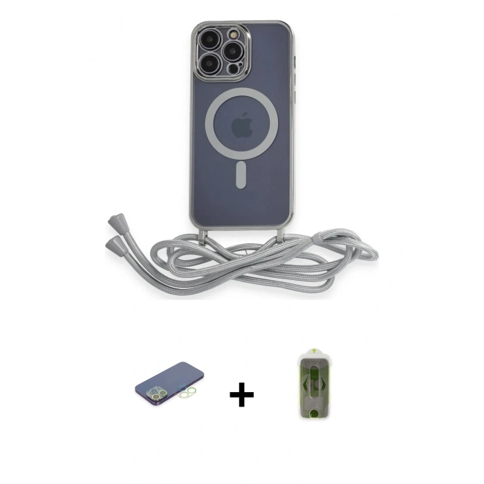 MARSİLYAN™- iPhone 12 Pro Max Kılıf Eksen Özel Seri - Siyah Joko Magic 5D Hayalet Cam + Renkli Kamera Lens Koruma Cam - YL