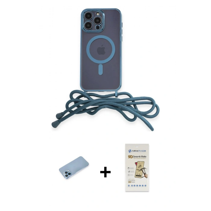 MARSİLYAN™- iPhone 12 Pro Max Kılıf Eksen Özel Seri - Siyah Mat Seramik Nano Ekran Koruyucu + Shine Kamera Lens Koruma Cam - MI