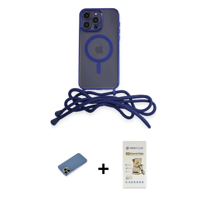 MARSİLYAN™- iPhone 12 Pro Max Kılıf Eksen Özel Seri - Siyah Mat Seramik Nano Ekran Koruyucu + Shine Kamera Lens Koruma Cam - GD
