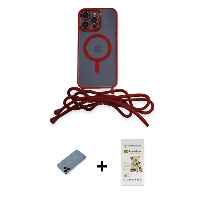 MARSİLYAN™- iPhone 12 Pro Max Kılıf Eksen Özel Seri - Siyah Mat Seramik Nano Ekran Koruyucu + Shine Kamera Lens Koruma Cam - SH