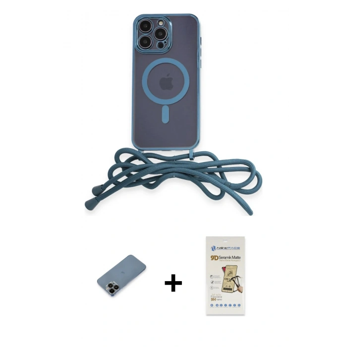 MARSİLYAN™- iPhone 12 Pro Max Kılıf Eksen Özel Seri - Siyah Mat Seramik Nano Ekran Koruyucu + Shine Kamera Lens Koruma Cam - SH