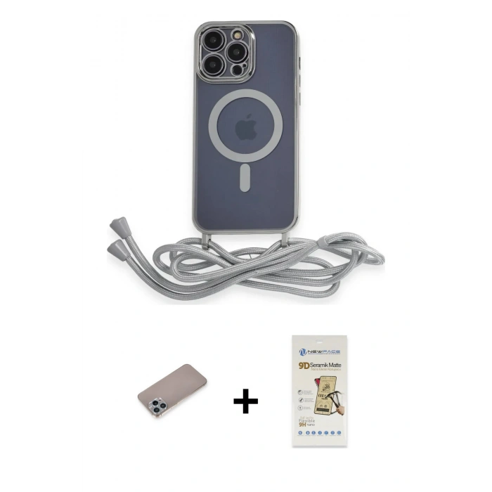 MARSİLYAN™- iPhone 12 Pro Max Kılıf Eksen Özel Seri - Siyah Mat Seramik Nano Ekran Koruyucu + Shine Kamera Lens Koruma Cam - SABE