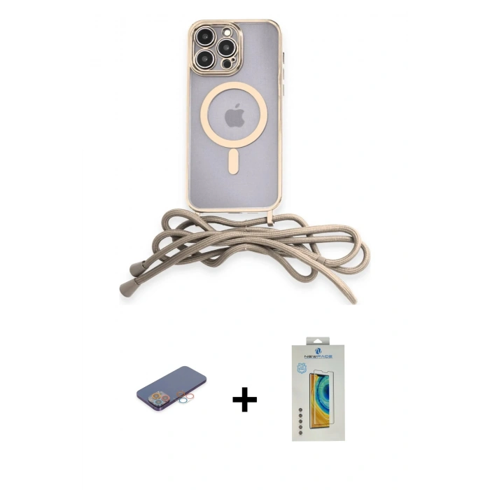 MARSİLYAN™- iPhone 12 Pro Max Kılıf Eksen Özel Seri - Siyah Polymer Nano Ekran Koruyucu + Renkli Kamera Lens Koruma Cam - PE