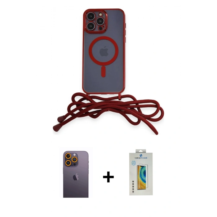 MARSİLYAN™- iPhone 12 Pro Max Kılıf Eksen Özel Seri - Siyah Polymer Nano Ekran Koruyucu + Sarı Neon Fosforlu Kamera Lens