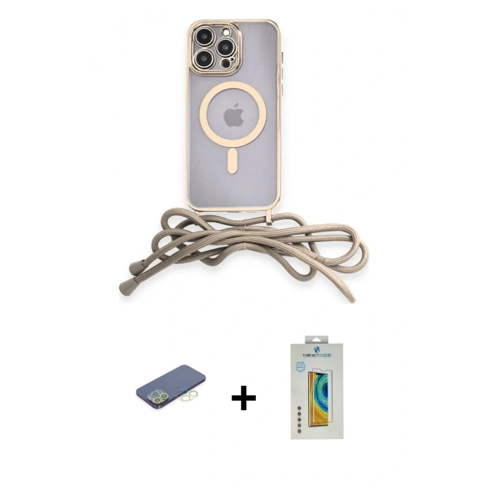 MARSİLYAN™- iPhone 12 Pro Max Kılıf Eksen Özel Seri - Siyah Polymer Nano Ekran Koruyucu + Yeşil Renkli Kamera Lens Koruma Cam