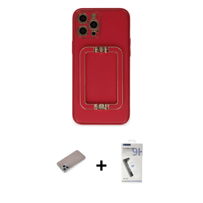 MARSİLYAN™- iPhone 12 Pro Max Kılıf Kozmos Minimal Prime - Şeffaf Uv Polymer Nano Ekran Koruyucu + Shine Kamera Lens Koruma Cam - SABE