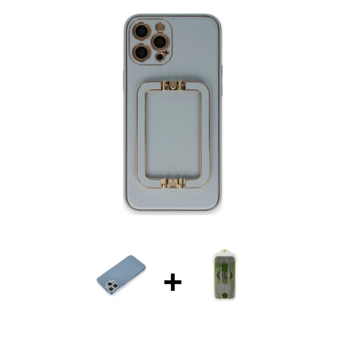 MARSİLYAN™- iPhone 12 Pro Max Kılıf Kozmos Minimal Prime - Siyah Joko Magic 5D Hayalet Cam + Shine Kamera Lens Koruma Cam - GS