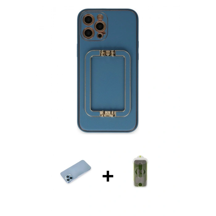 MARSİLYAN™- iPhone 12 Pro Max Kılıf Kozmos Minimal Prime - Siyah Joko Magic 5D Hayalet Cam + Shine Kamera Lens Koruma Cam - MI