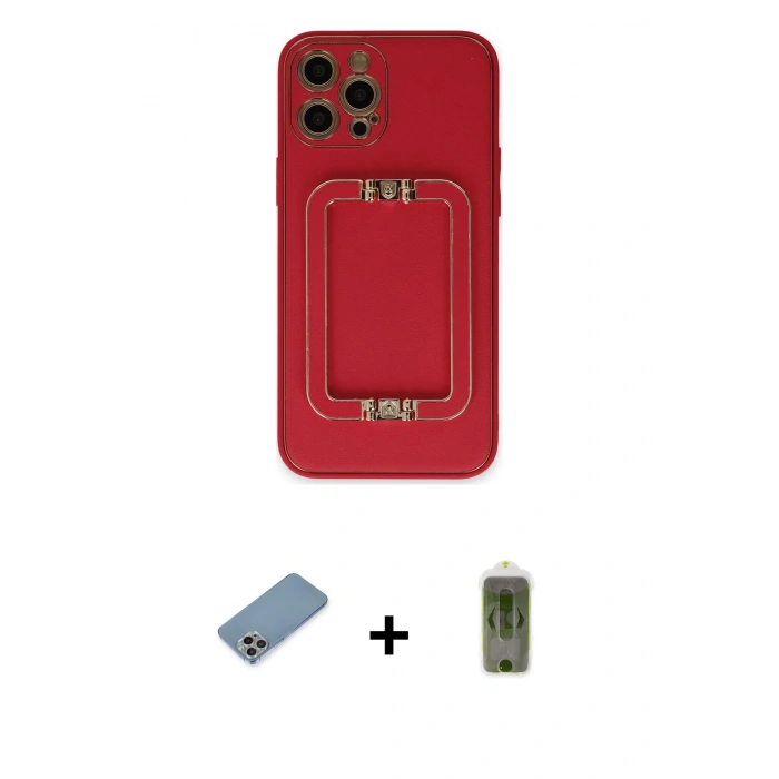 MARSİLYAN™- iPhone 12 Pro Max Kılıf Kozmos Minimal Prime - Siyah Joko Magic 5D Hayalet Cam + Shine Kamera Lens Koruma Cam - GI