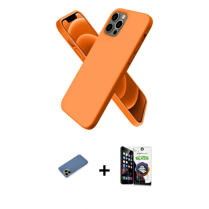 MARSİLYAN™- iPhone 12 Pro Max Kılıf Kozmos Yansıma Özel Seri - Şeffaf Temperli Cam Ekran Koruyucu + Shine Kamera Lens Koruma Cam - GD