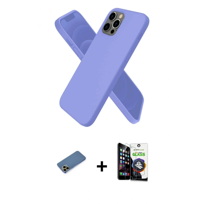 MARSİLYAN™- iPhone 12 Pro Max Kılıf Kozmos Yansıma Özel Seri - Şeffaf Temperli Cam Ekran Koruyucu + Shine Kamera Lens Koruma Cam - GD