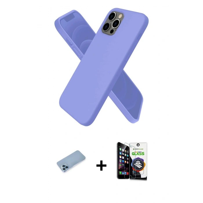 MARSİLYAN™- iPhone 12 Pro Max Kılıf Kozmos Yansıma Özel Seri - Şeffaf Temperli Cam Ekran Koruyucu + Shine Kamera Lens Koruma Cam - MI