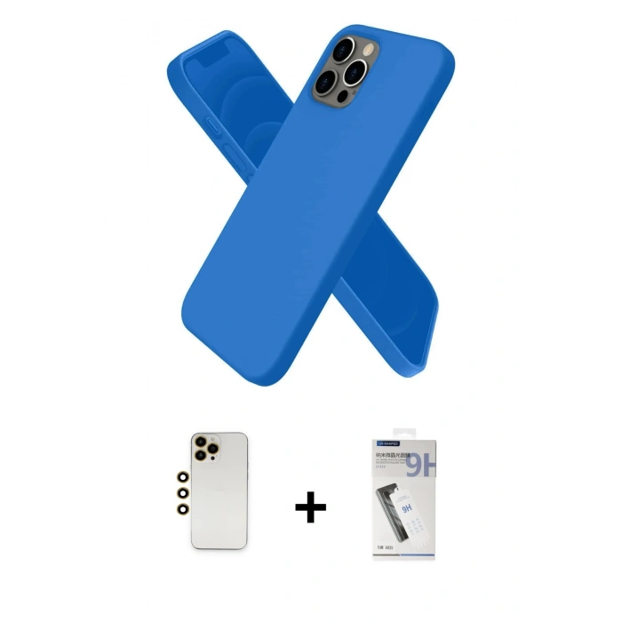MARSİLYAN™- iPhone 12 Pro Max Kılıf Kozmos Yansıma Özel Seri - Şeffaf Uv Polymer Nano Ekran Koruyucu + Shine Kamera Lens - GD