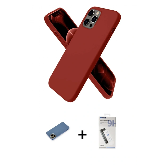 MARSİLYAN™- iPhone 12 Pro Max Kılıf Kozmos Yansıma Özel Seri - Şeffaf Uv Polymer Nano Ekran Koruyucu + Shine Kamera Lens Koruma Cam - GD
