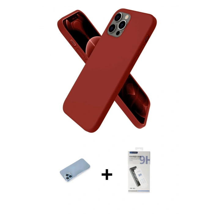 MARSİLYAN™- iPhone 12 Pro Max Kılıf Kozmos Yansıma Özel Seri - Şeffaf Uv Polymer Nano Ekran Koruyucu + Mavi Shine Kamera Lens Koruma Cam