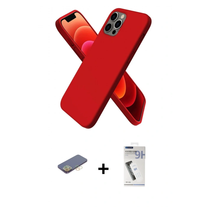 MARSİLYAN™- iPhone 12 Pro Max Kılıf Kozmos Yansıma Özel Seri - Şeffaf Uv Polymer Nano Ekran Koruyucu + Renkli Kamera Lens Koruma Cam - SI