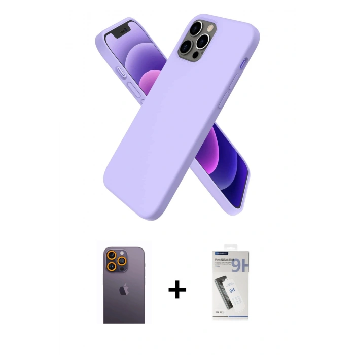 MARSİLYAN™- iPhone 12 Pro Max Kılıf Kozmos Yansıma Özel Seri - Şeffaf Uv Polymer Nano Ekran Koruyucu + Sarı Neon Fosforlu Kamera Lens