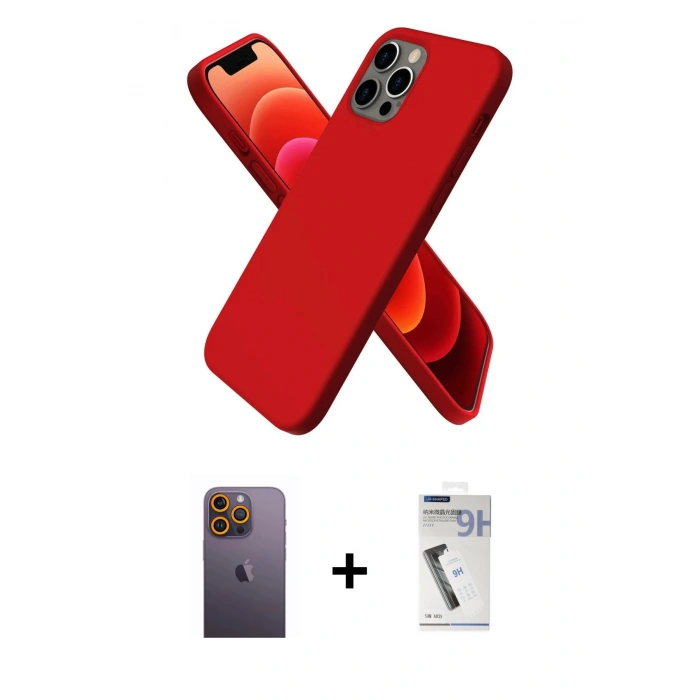 MARSİLYAN™- iPhone 12 Pro Max Kılıf Kozmos Yansıma Özel Seri - Şeffaf Uv Polymer Nano Ekran Koruyucu + Sarı Neon Fosforlu Kamera Lens