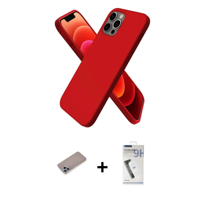MARSİLYAN™- iPhone 12 Pro Max Kılıf Kozmos Yansıma Özel Seri - Şeffaf Uv Polymer Nano Ekran Koruyucu + Shine Kamera Lens Koruma Cam - SABE