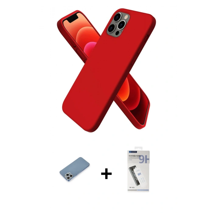 MARSİLYAN™- iPhone 12 Pro Max Kılıf Kozmos Yansıma Özel Seri - Şeffaf Uv Polymer Nano Ekran Koruyucu + Shine Kamera Lens Koruma Cam - GS