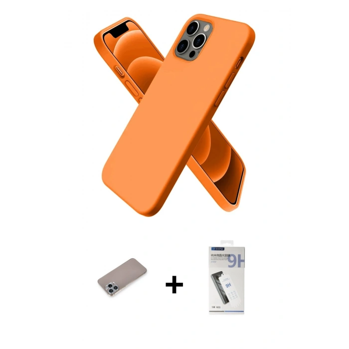 MARSİLYAN™- iPhone 12 Pro Max Kılıf Kozmos Yansıma Özel Seri - Şeffaf Uv Polymer Nano Ekran Koruyucu + Shine Kamera Lens Koruma Cam - SABE