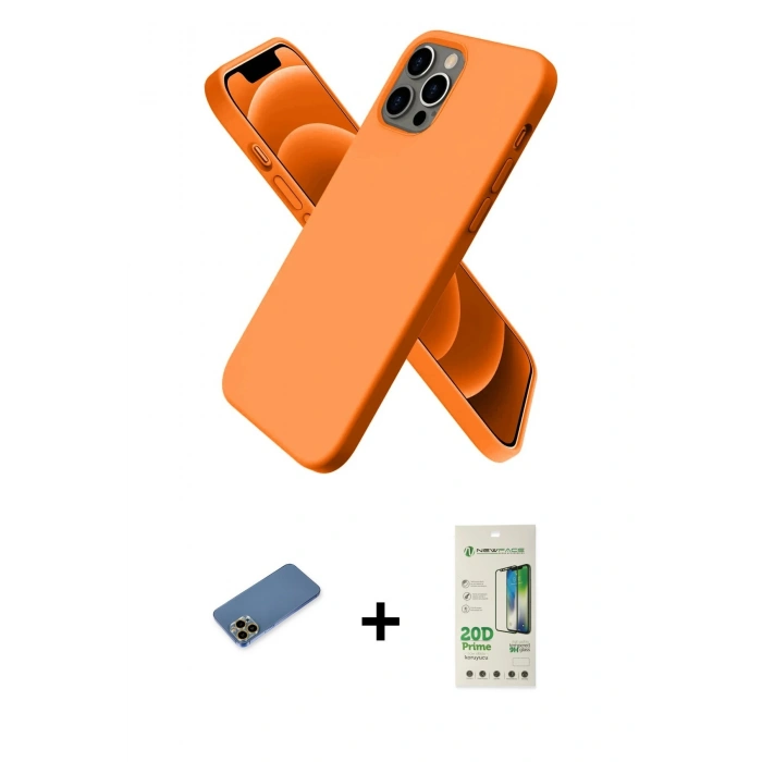 MARSİLYAN™- iPhone 12 Pro Max Kılıf Kozmos Yansıma Özel Seri - Siyah 20D Premium Cam Ekran Koruyucu + Shine Kamera Lens Koruma Cam - GD