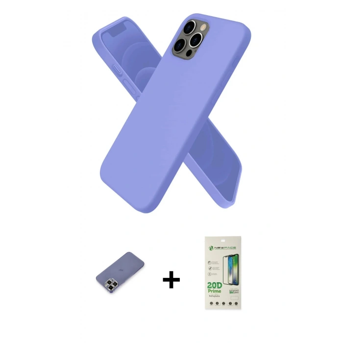 MARSİLYAN™- iPhone 12 Pro Max Kılıf Kozmos Yansıma Özel Seri - Siyah 20D Premium Cam Ekran Koruyucu + Metal Kamera Lens Koruma Cam - GD