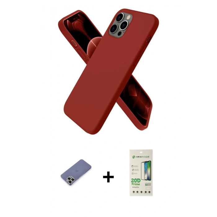 MARSİLYAN™- iPhone 12 Pro Max Kılıf Kozmos Yansıma Özel Seri - Siyah 20D Premium Cam Ekran Koruyucu + Metal Kamera Lens Koruma Cam - GD